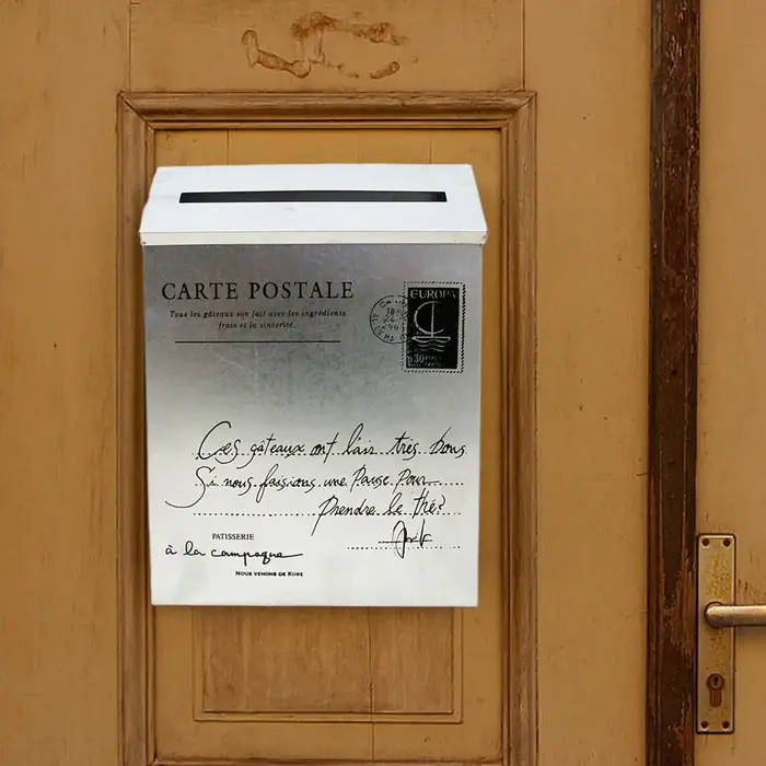 Boîte aux lettres murale, boîte à suggestions de grande capacité, boîte à lettres rétro porte-journa
