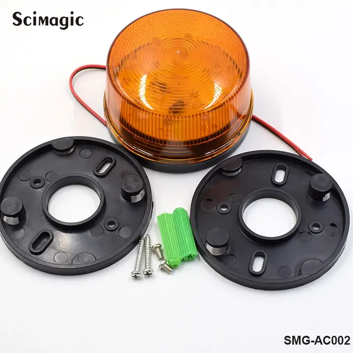 Lampe clignotante de signalisation à LED 12V ou 24V pour portail battant