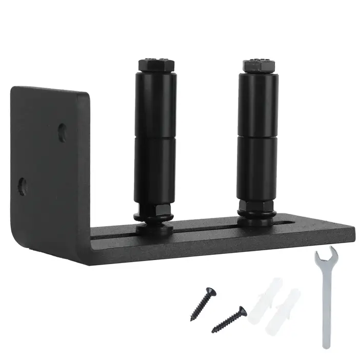 Guide de porte de grange coulissante, Kit de guidage de rouleau de sol inférieur en acier au carbone