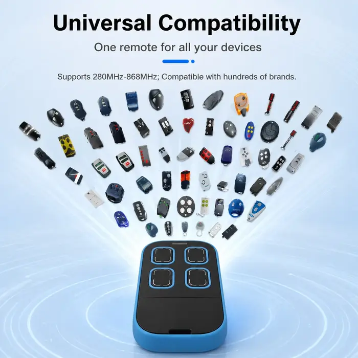 Télécommande universelle multifréquence pour porte de garage
