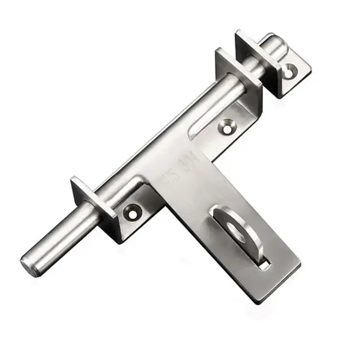 Loquet de Porte à Boulon Coulissant en Acier Inoxydable, Épais de 170mm, avec Trou de Cadenas, Loque