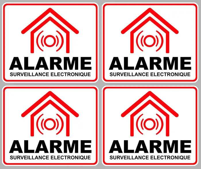 Autocollant de surveillance et de sécurité pour propriété