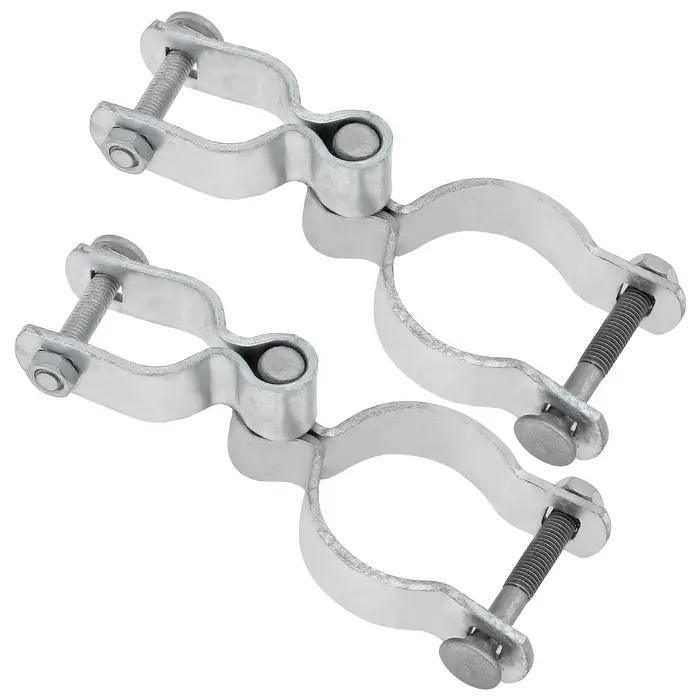 2 charnières de portail robustes pour clôture à maillons, 1-3/8 X 2-3/8, avec charnières femelles 1-
