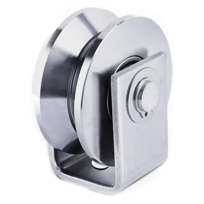 RapDuty-Roulettes de porte marketen acier inoxydable 304, roulement de roue, poulie de guidage à rai