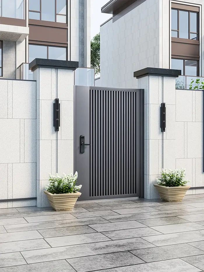 Porte de cour en alliage d'aluminium