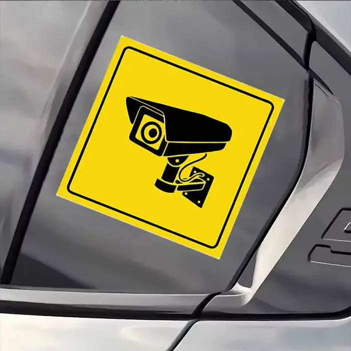 1 plaque murale décorative en PVC rétro pour surveillance vidéo